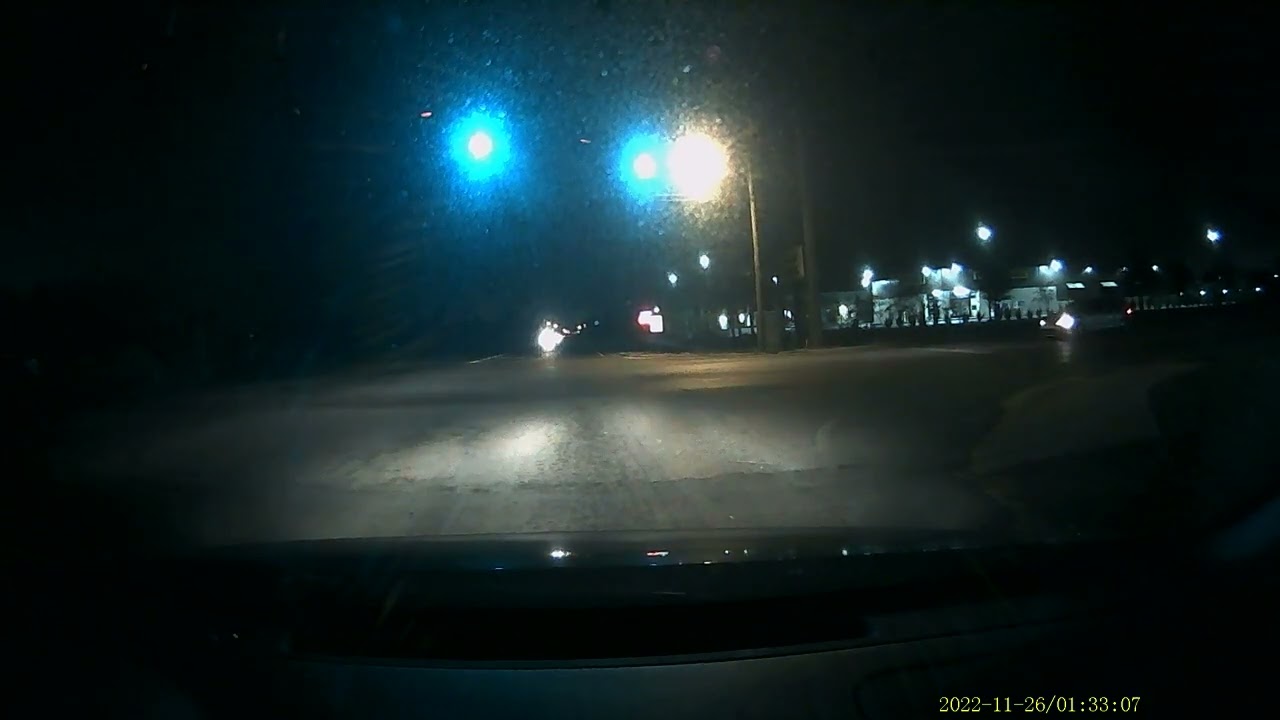 1080 HD Apeman Dashcam at Night in Lynn Haven Florida November 22nd 2022