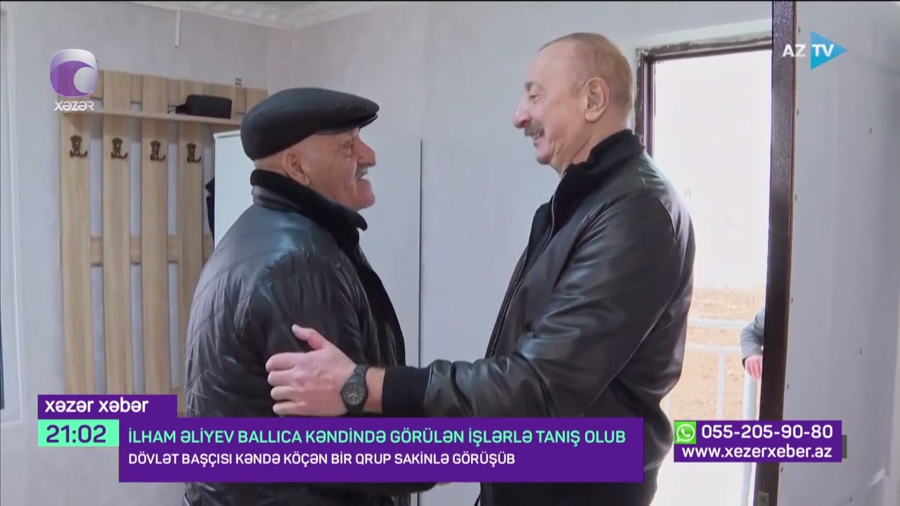 İlham Əliyev Xocalının Ballıca kəndinin sakinləri ilə görüşüb