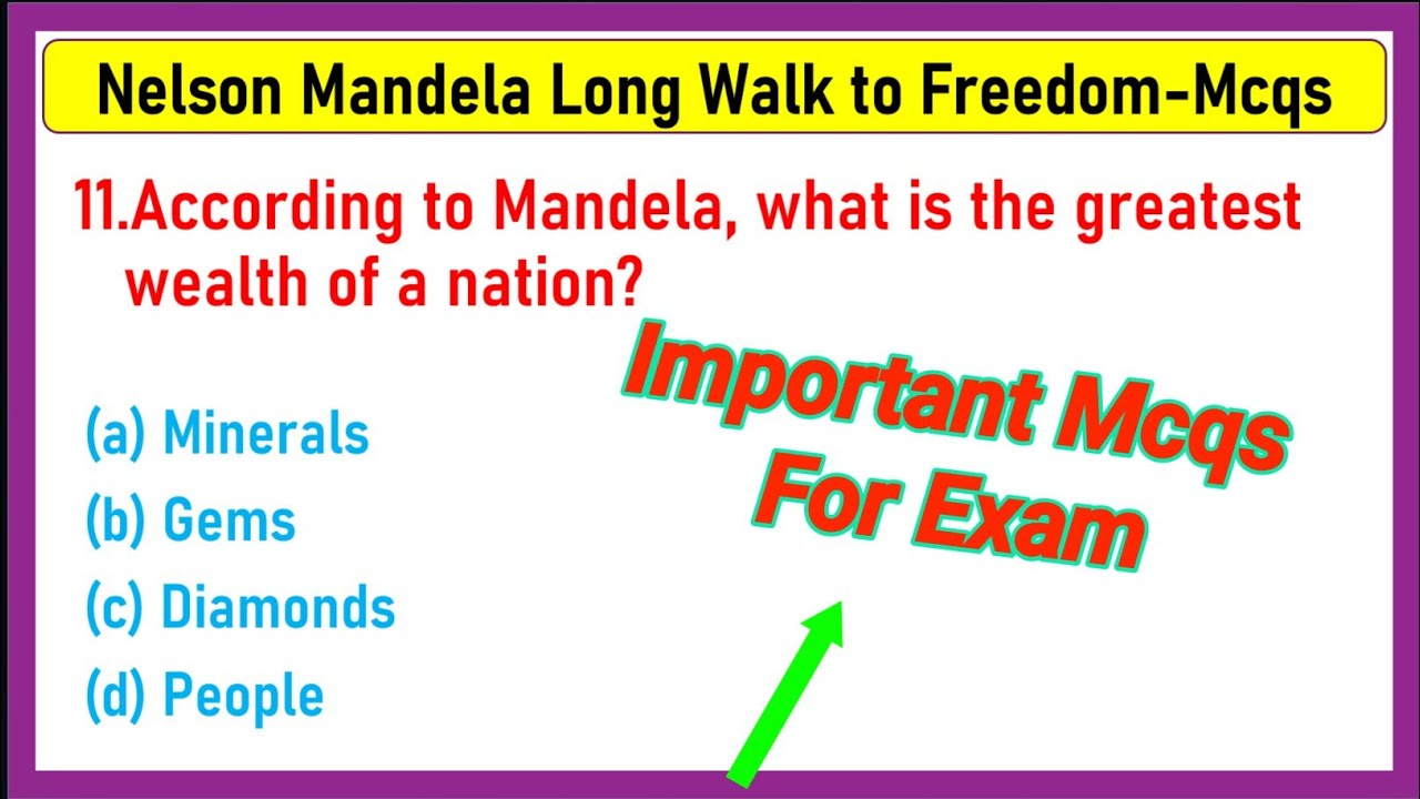 Nelson Mandela Long Walk to Freedom Class 10 MCQs | How many deputy presidents were elected? #2023