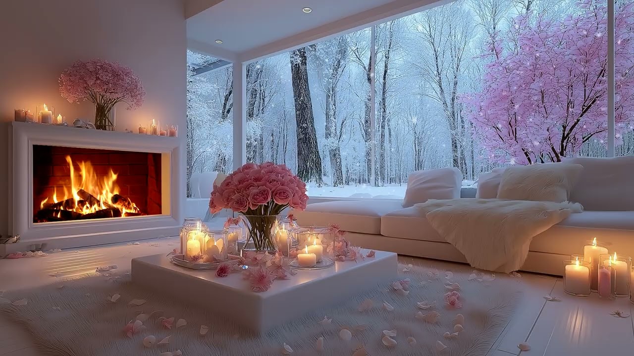 🔥🎹 Relaxing Winter Piano Lounge | Soft Piano Melodies & Cozy Fireplace Sounds for Focus & Sleep