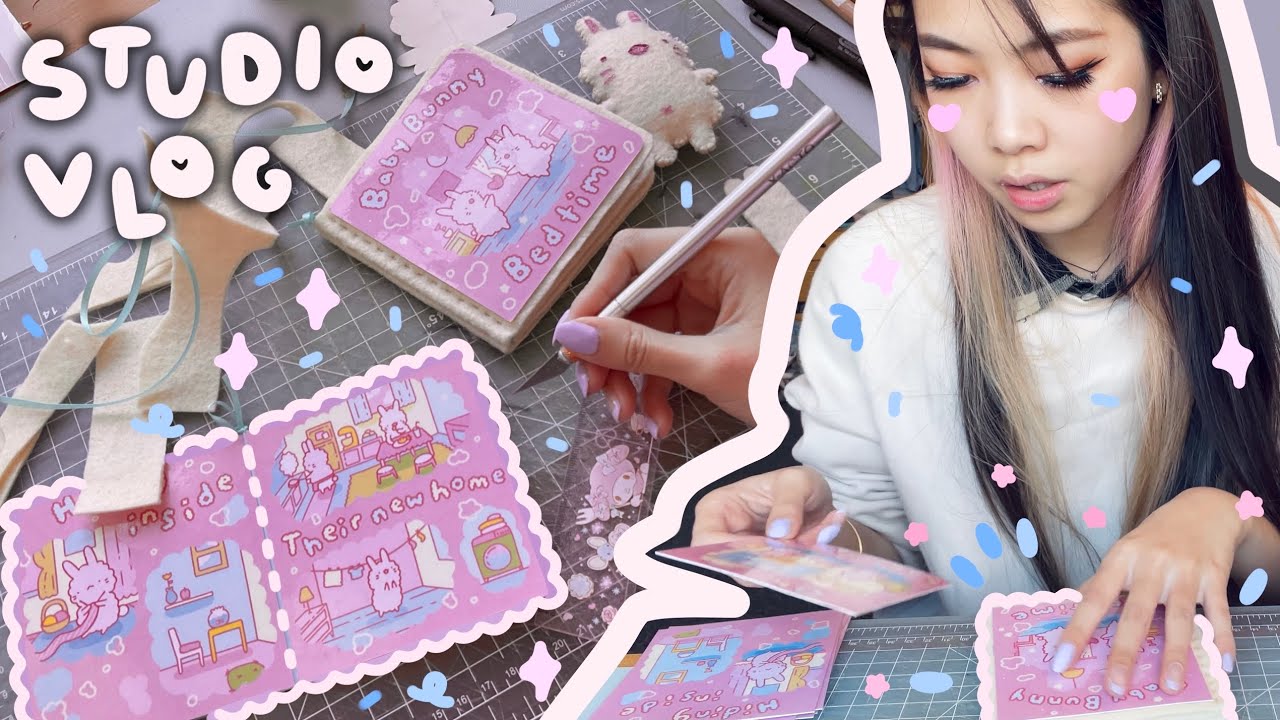 Making a Baby Bunny Book n the new ANIMAL CROSSING UPDATE | 24 HOUR VLOG | Tiffany Weng