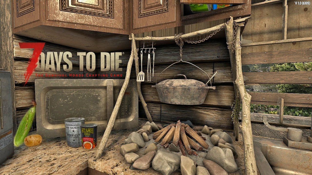 【7Days to Die 1.0】焦げ肉しか作れなかった主人公が成長していく最高なクラフトゲー#02（セブンデイズトゥダイ）