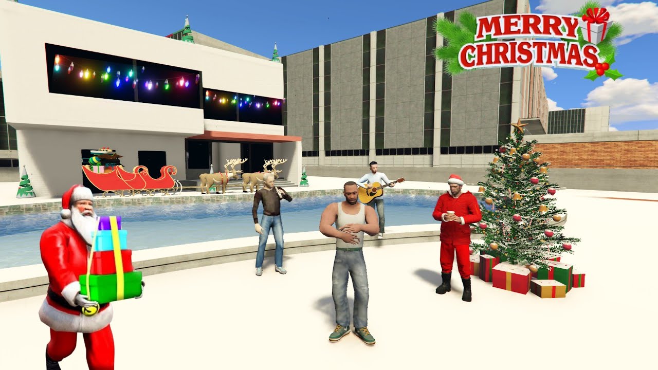 Franklin Celebrate Christmas In Indian Bike Driving 3D