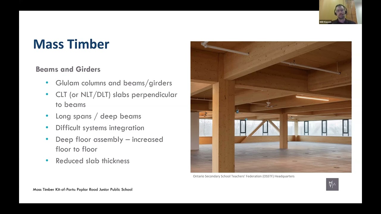 OAA Webinar: Mass Timber Kit-of-Parts: Poplar Road Junior Public School