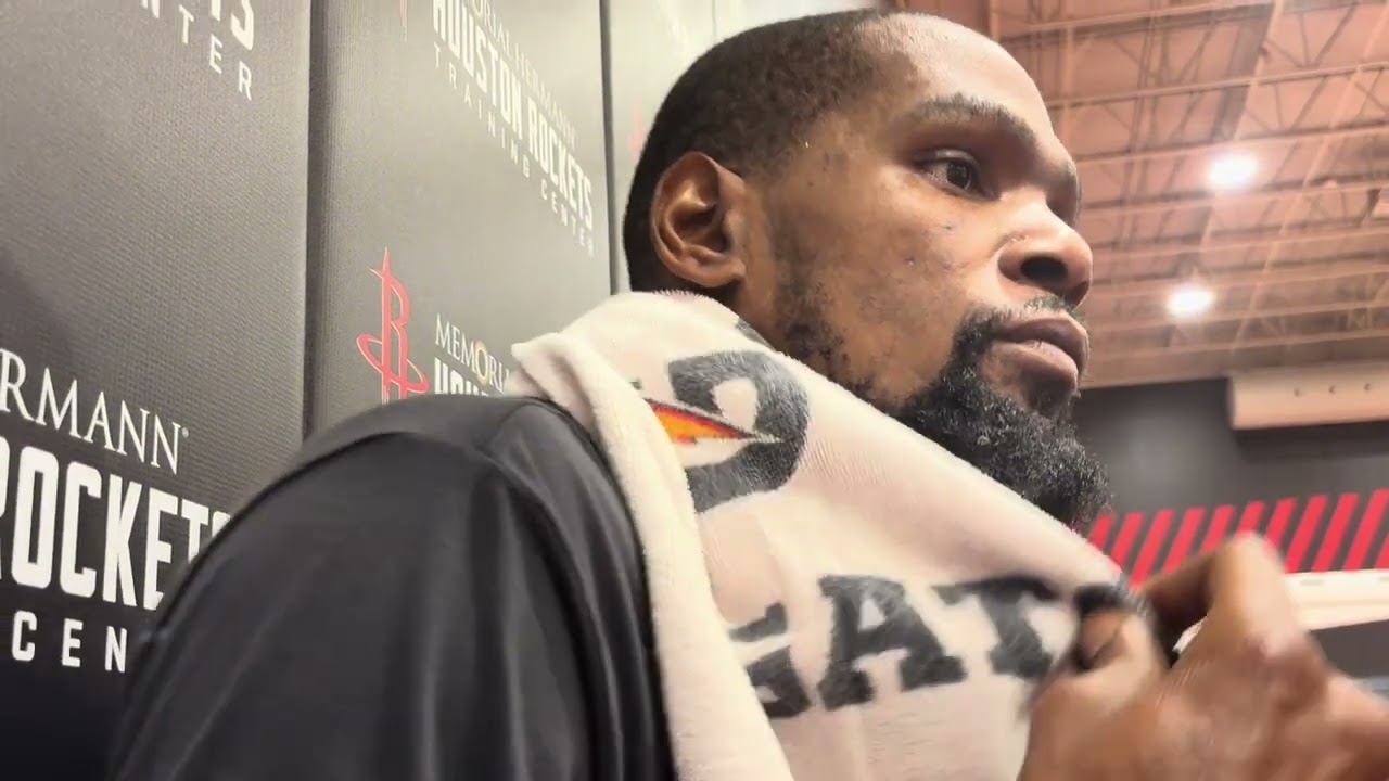 Houston Rockets Practice: Kevin Durant Talks burner account allegations 