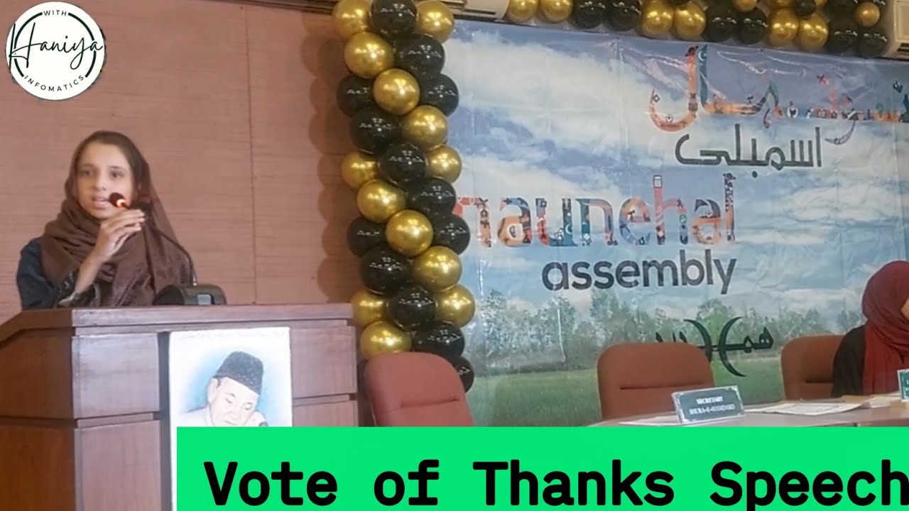 How to say vote of thanks#best  #english #urdu #leaderof House hamdard naunehal assembly lahore