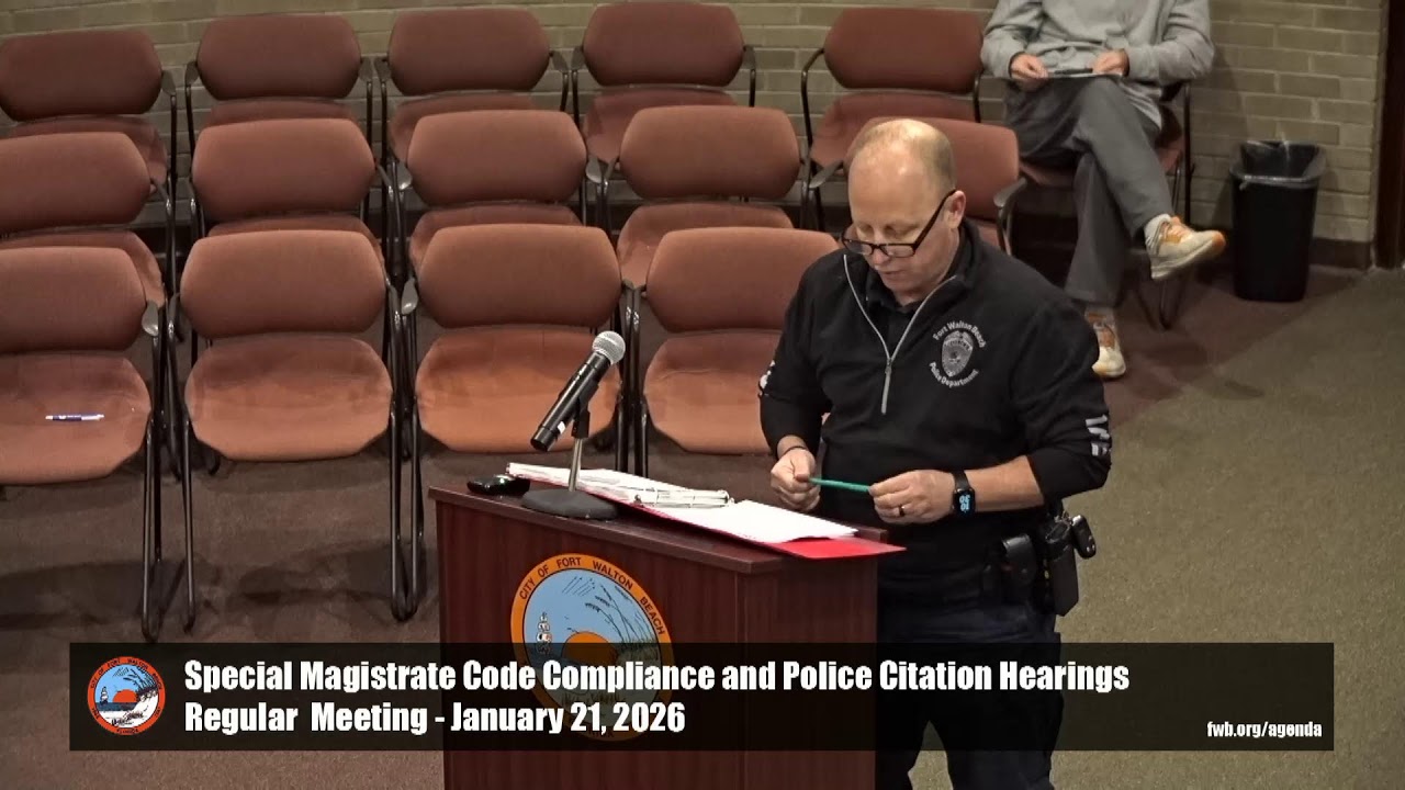 January 21, 2026 - Special Magistrate - Regular Meeting