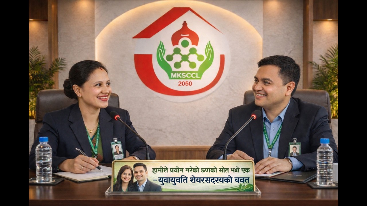 हामीले प्रयोग गरेको ऋण रकमको स्रोत मध्ये एक   युवायुवति शेयरसदस्यको बचत