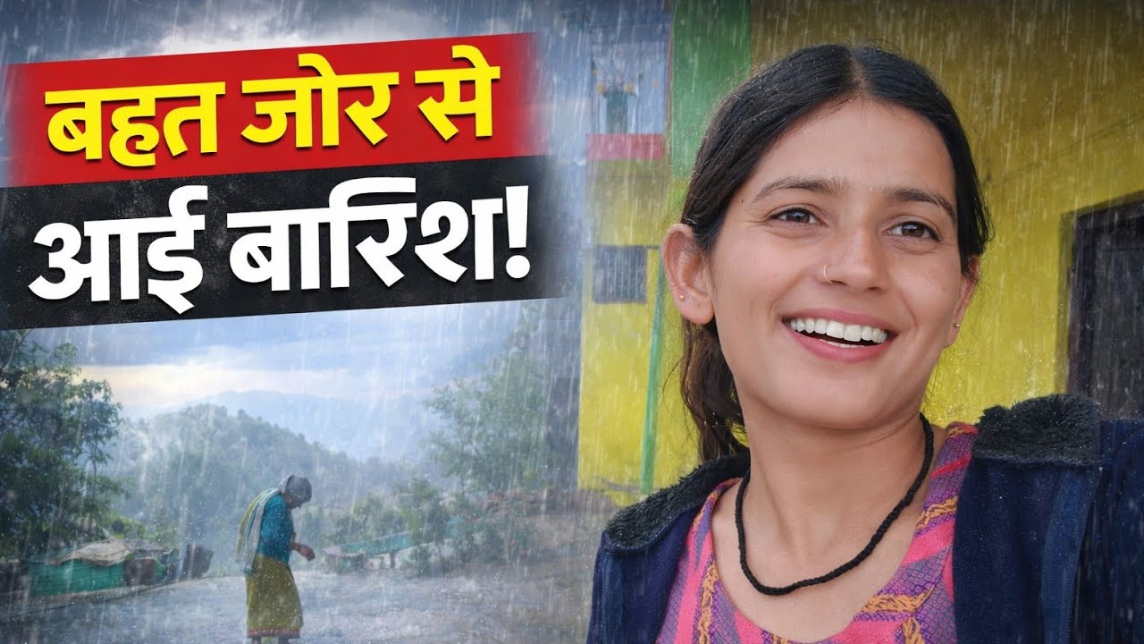 इतना बड़ा तूफान 🌪️😱😲 बारिश का कहर 😜🌧️