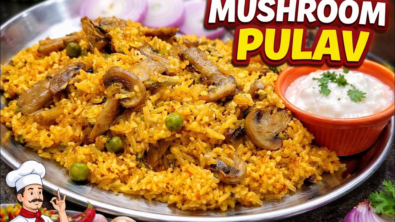 Mashroom పులావ్ తయారీ విధానం#mashroom #video #viral @pinky youtube channel