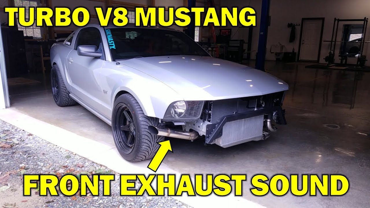Turbo Mustang Front Exit Exhaust Sound, Startup, Revs