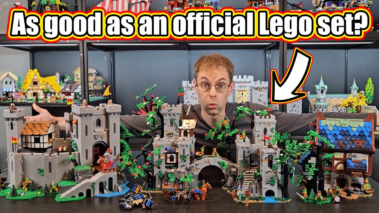 Combining and Comparing the Forest Stronghold with Other Lego Castle Sets | HUGE Castle Layout