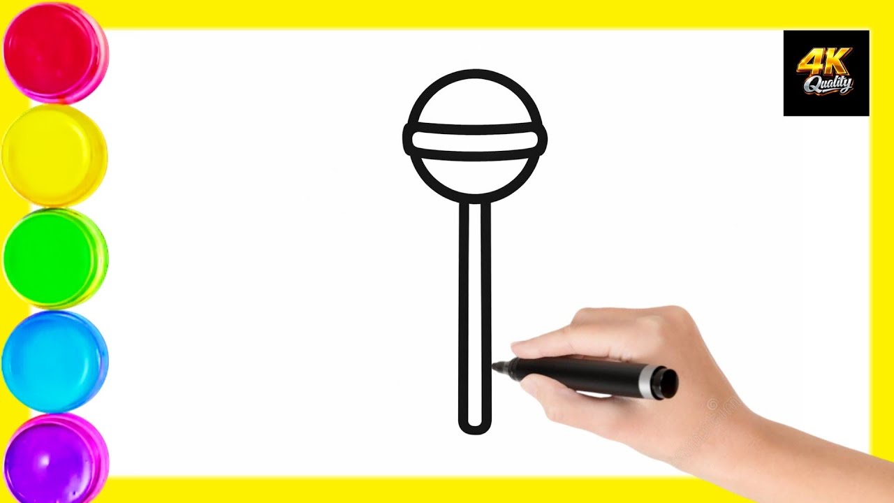 “Lollipop drawing for Beginners | Easy Step by Step” | By Marker Art YT | Day #30 