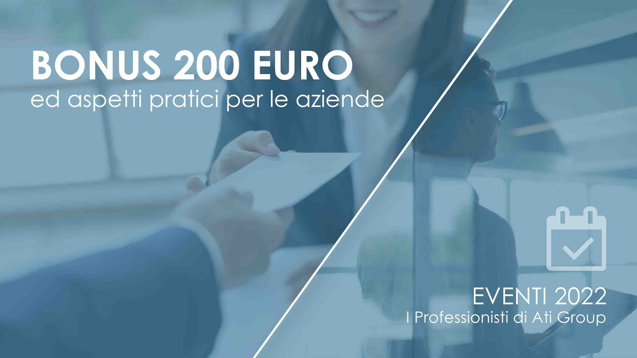 Webinar Bonus 200 euro ed aspetti pratici per le aziende