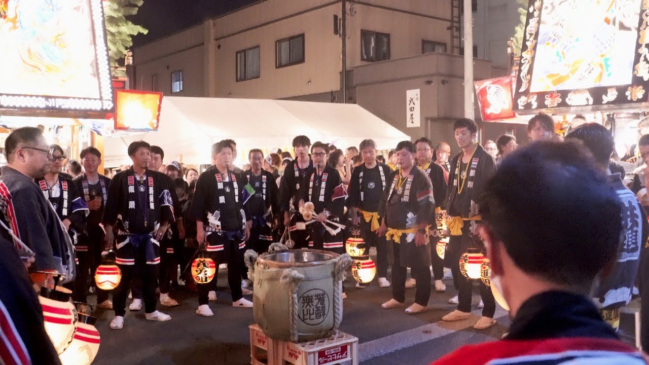 令和6年 8月18日　田名部祭り　山車退社（夜間運行）