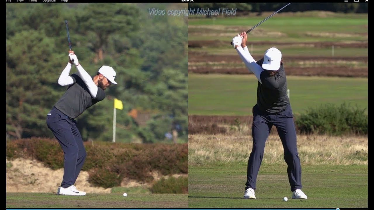 Erik van Rooyen Golf Swing Short-Iron (DTL & FO), Sky Sports British Masters, October 2018.