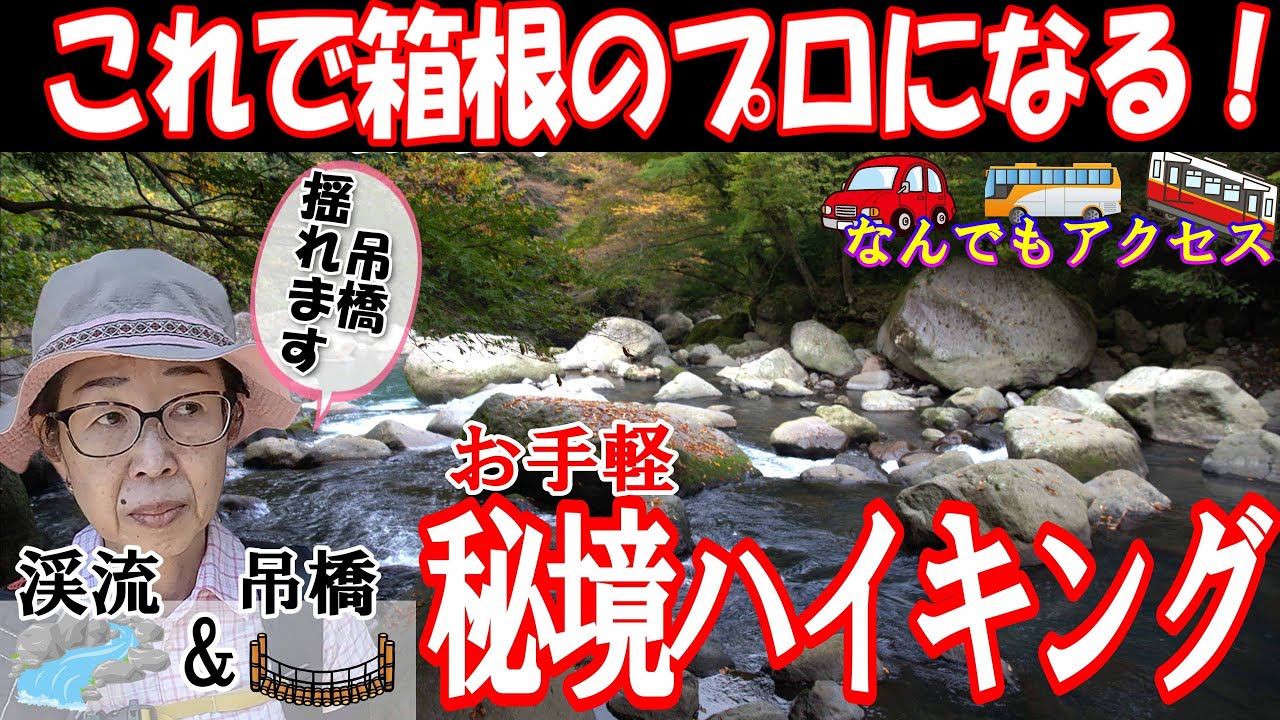 これで箱根のプロに！吊橋、絶景もある、お手軽秘境ハイク！