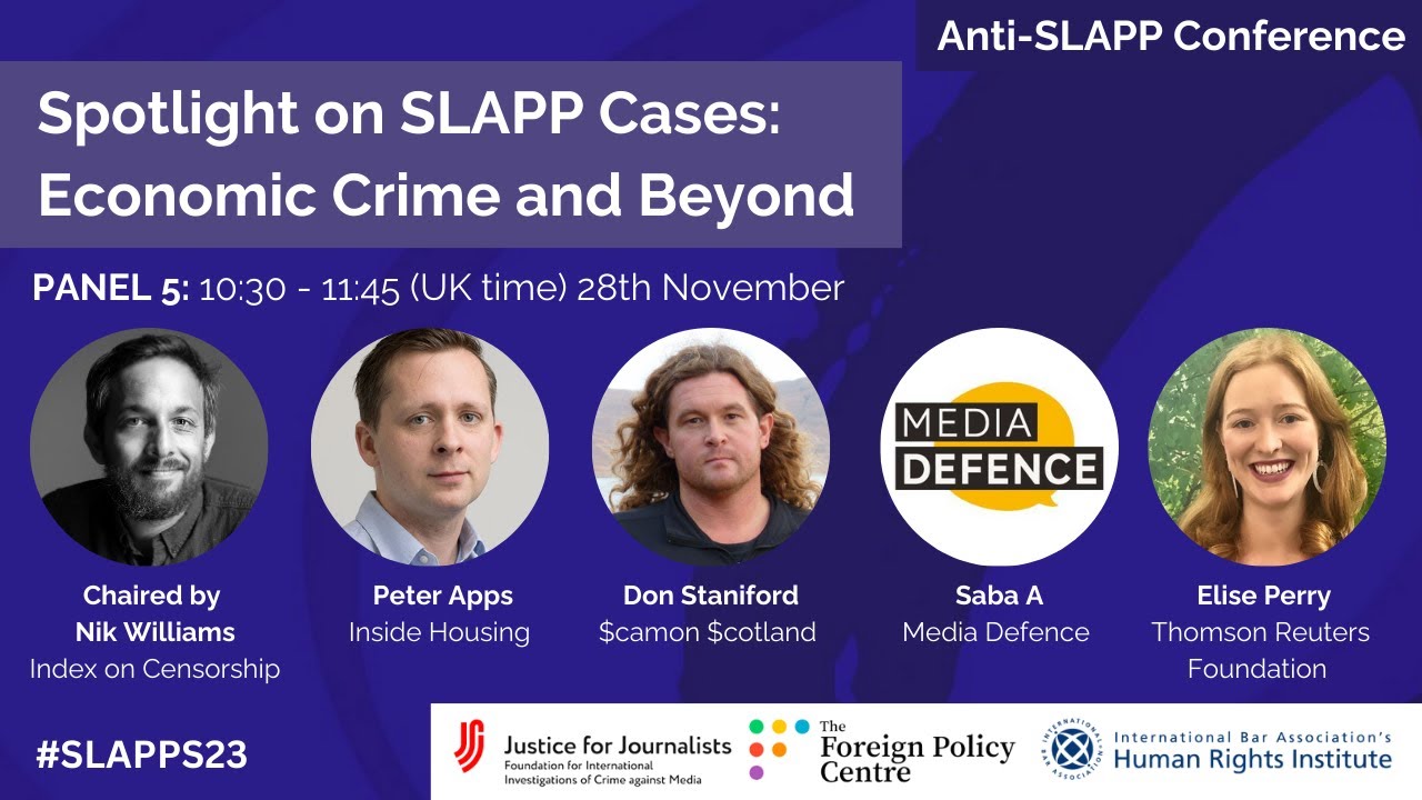 Day 2 Panel 5: Spotlight on SLAPP Cases: Economic Crime and Beyond