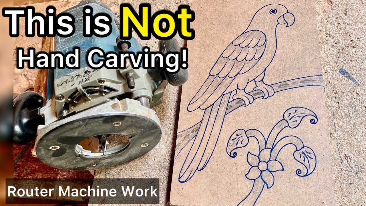 This Is NOT Hand Carving | Router Se Bana Parrot Wood Carving 😱