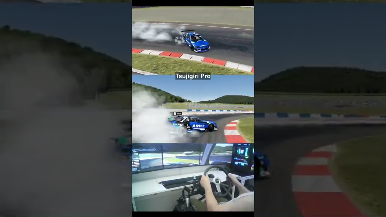 Practice run👉Okayama VDC track Japan w/ James Deane Silvia S14.9 #drift #logitech #assetto #shorts