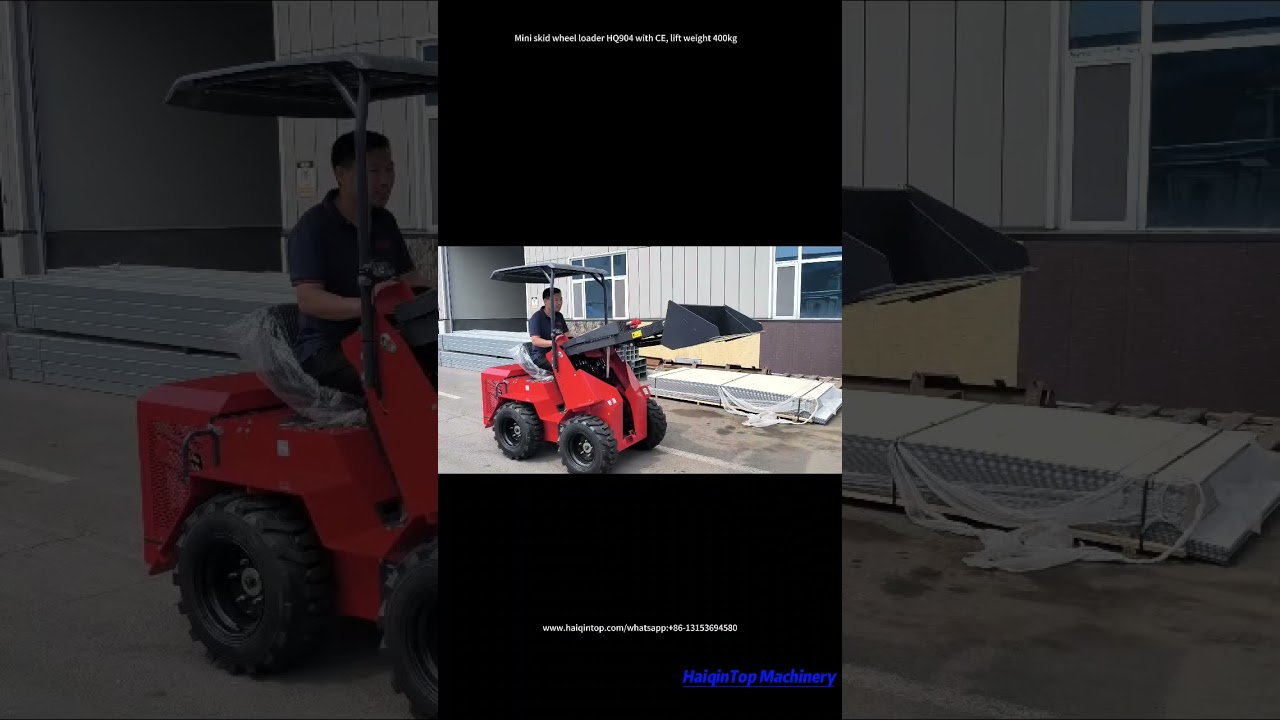 skid mini wheel loader HQ904 with CE 
