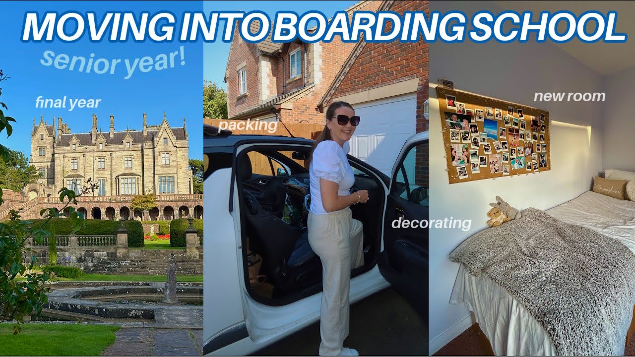 MOVING INTO BOARDING SCHOOL *senior year* | Moving in day, decorating my dorm, first night