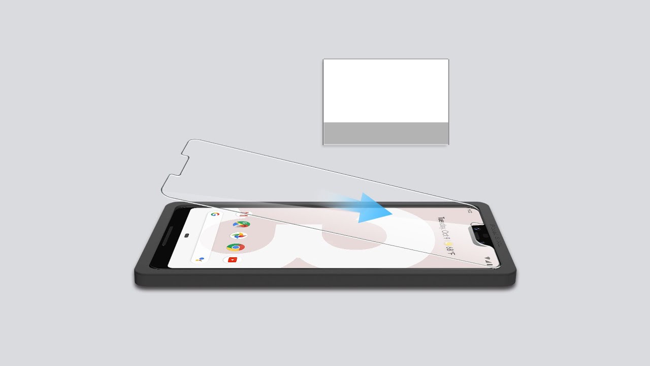 LK Tempered Glass Screen Protector with Installation Tray for Google Pixel 3, 3 XL and other phones