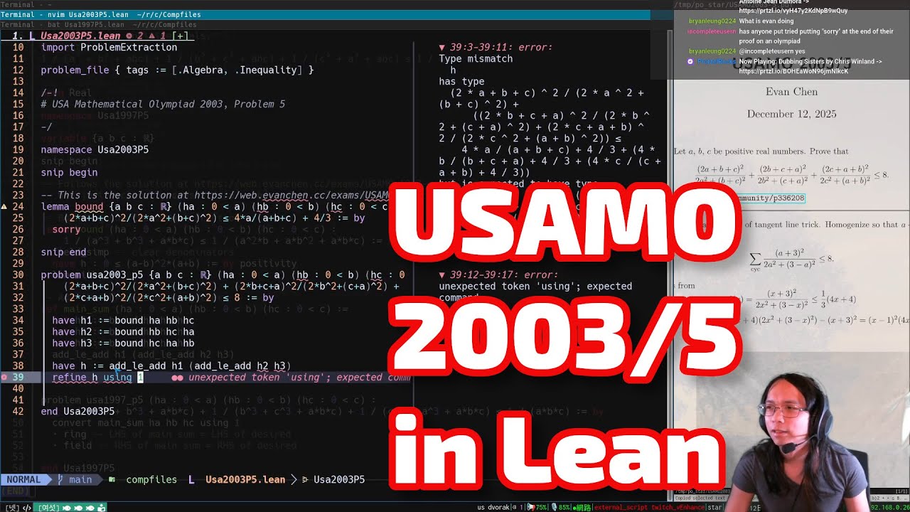 Бережливый автобус борьбы: USAMO 2003/5