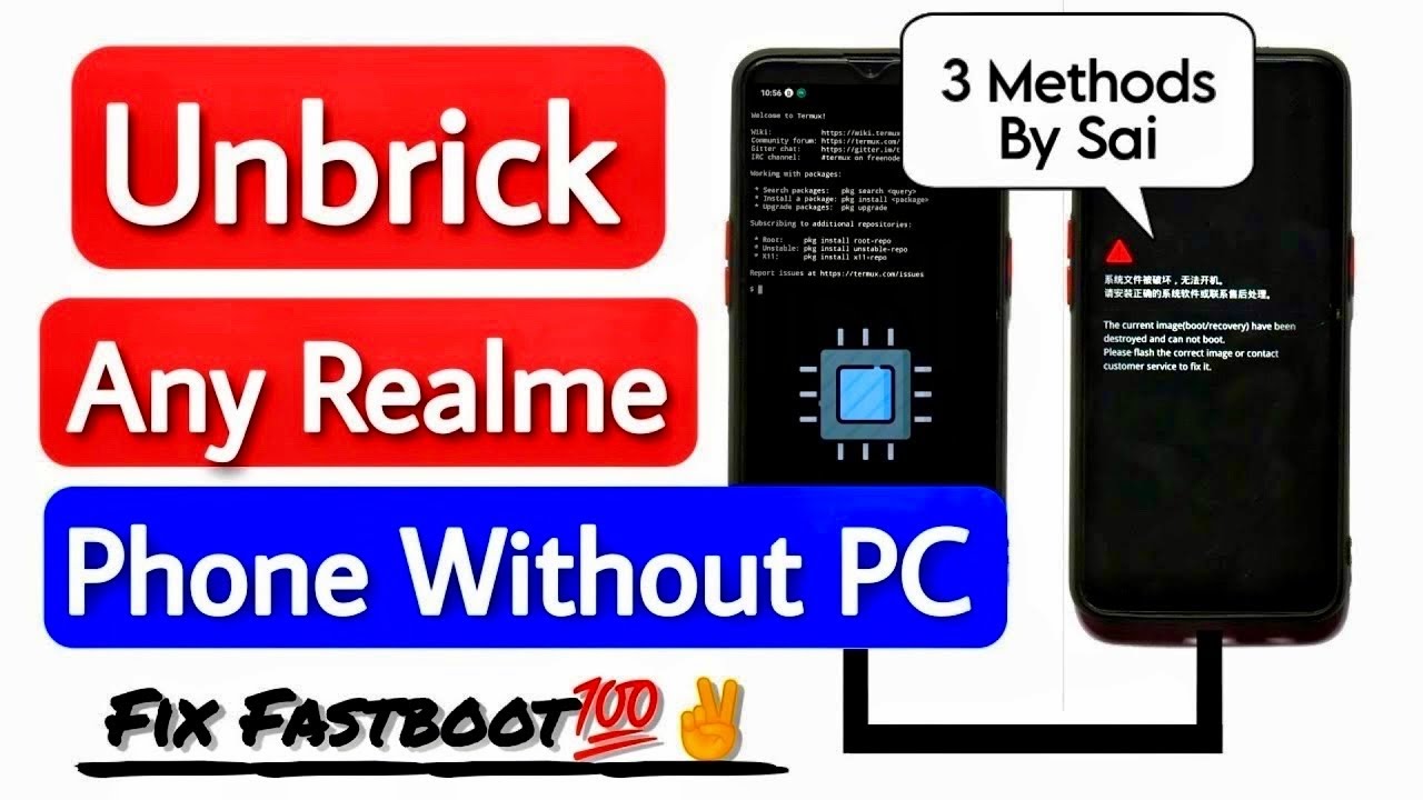 How To Unbrick Flash Realme Phone Without PC |Fix The Current Image(boot/recovery)Has Been Destroyed