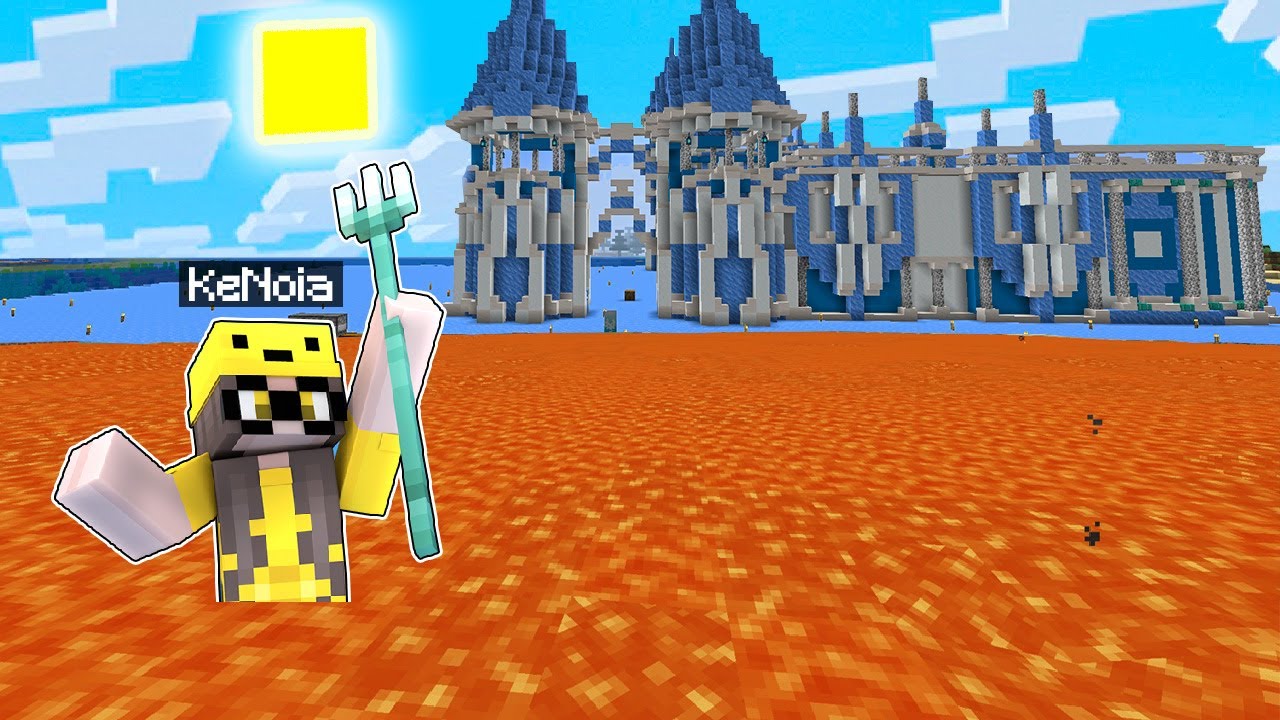 KENDAL CIRCONDA DI LAVA IL MIO CASTELLO DI GHIACCIO nella BIG VANILLA - Minecraft