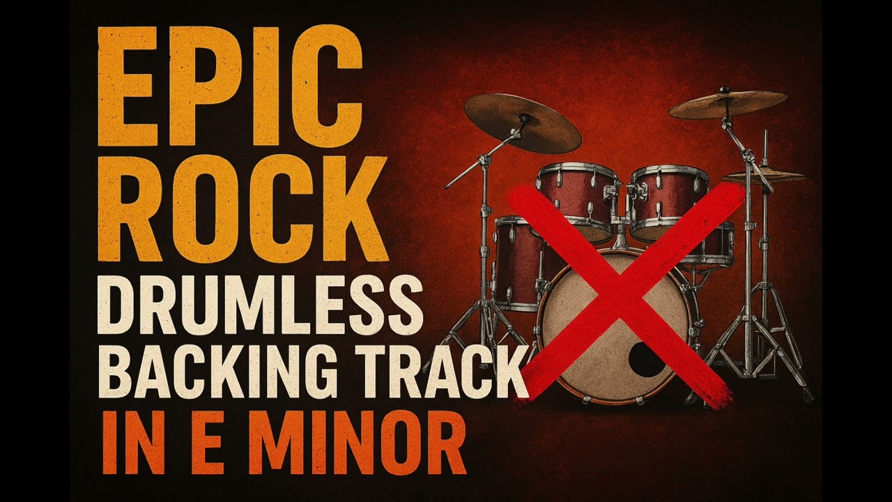 (NO DRUMS) EPIC ROCK – Drumless Backing Track in E Minor | Powerful Cinematic Groove for Drummers!