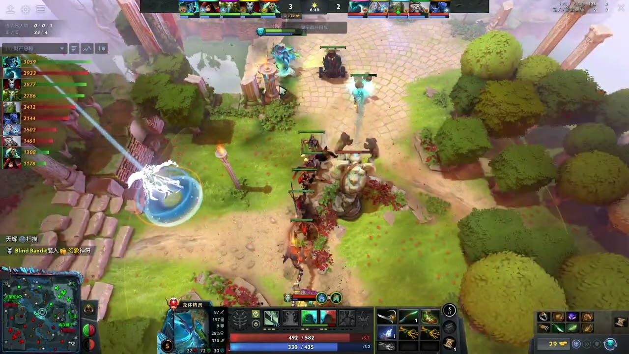 【离子DOTA2解说】AME 16杀0死暴走完美水人秀