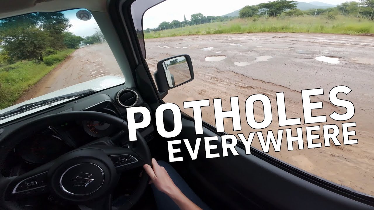 a road so bad i had to drive on the side | pov suzuki jimny