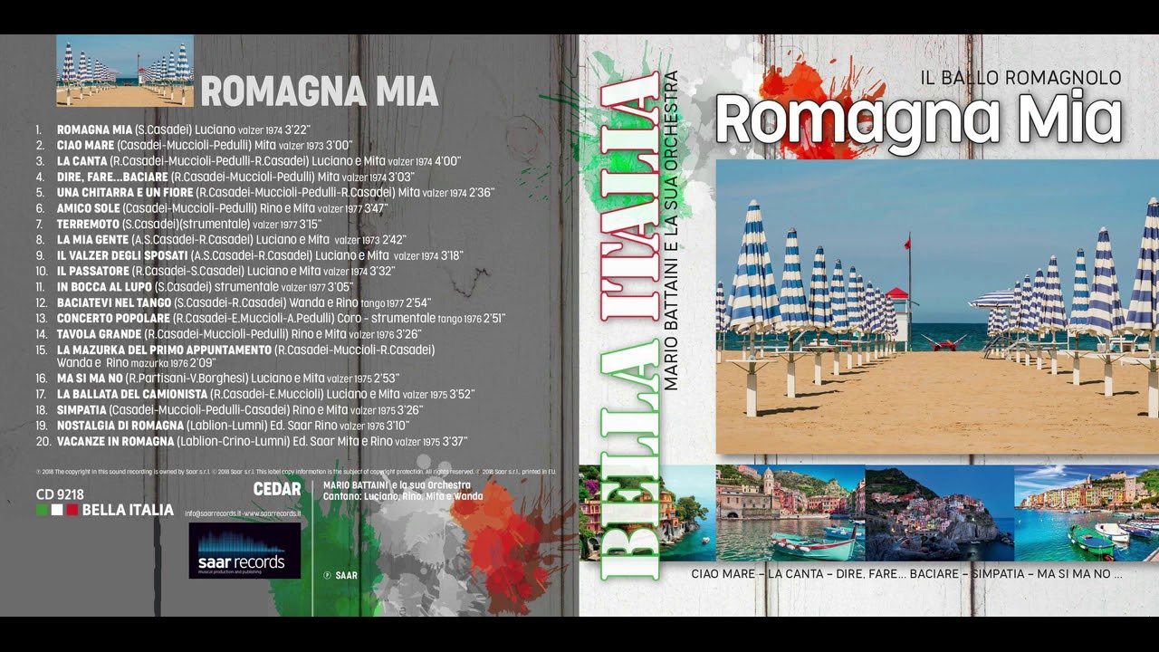 BELLA ITALIA: Romagna mia - canti popolari Vol.9