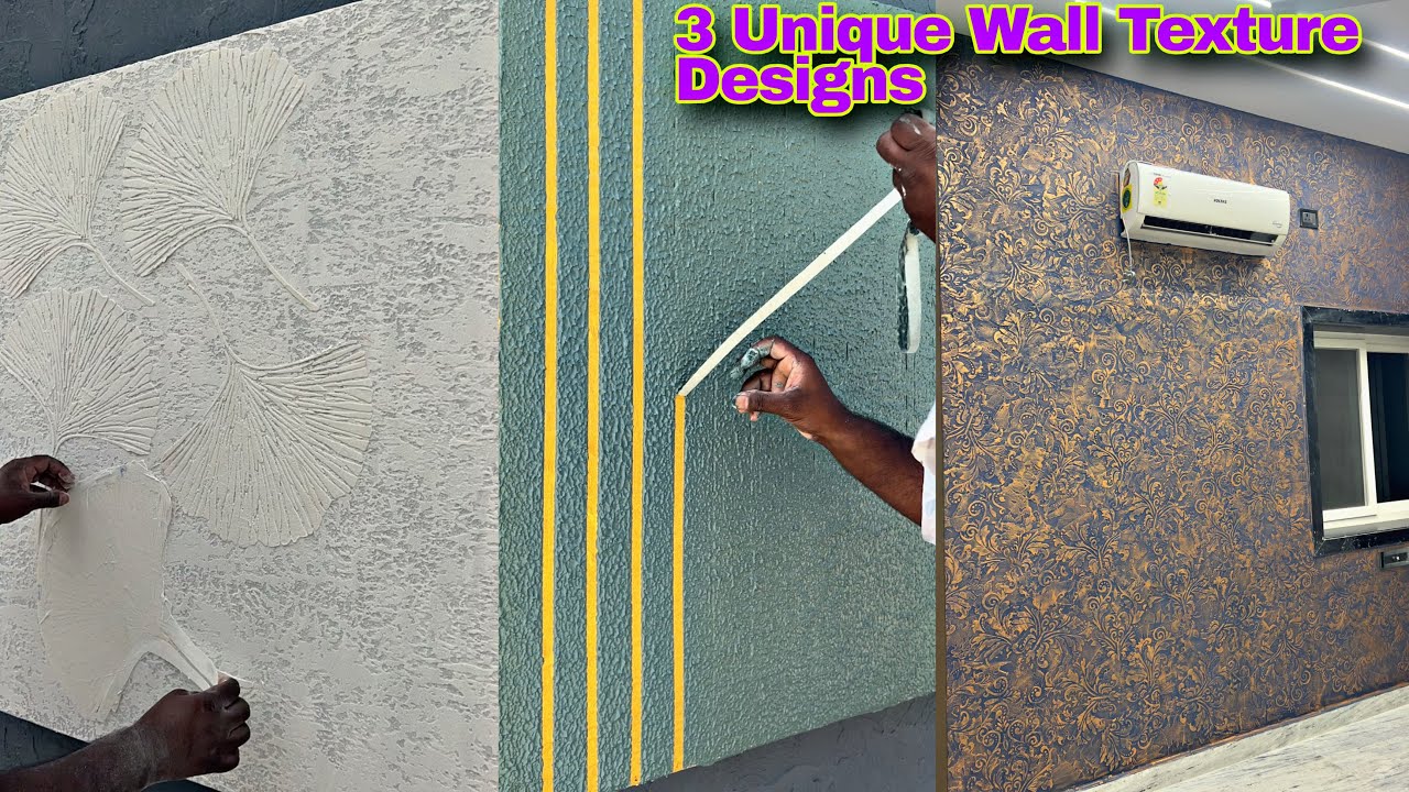 3 Unique Wall Texture Designs | New Wall Texture Design Ideas