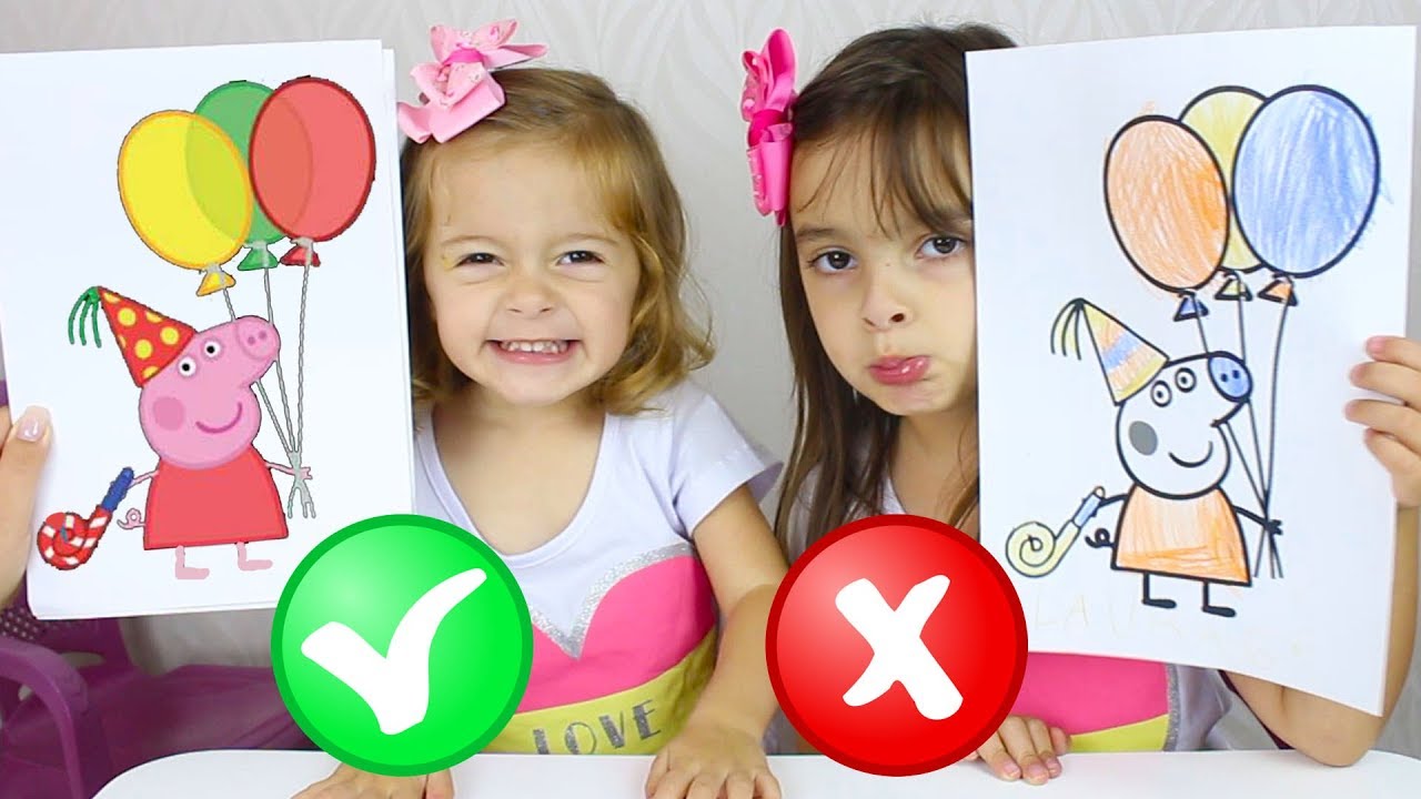 Desafio colorindo com 3 cores | Jéssica Godar e Laurinha e Helena