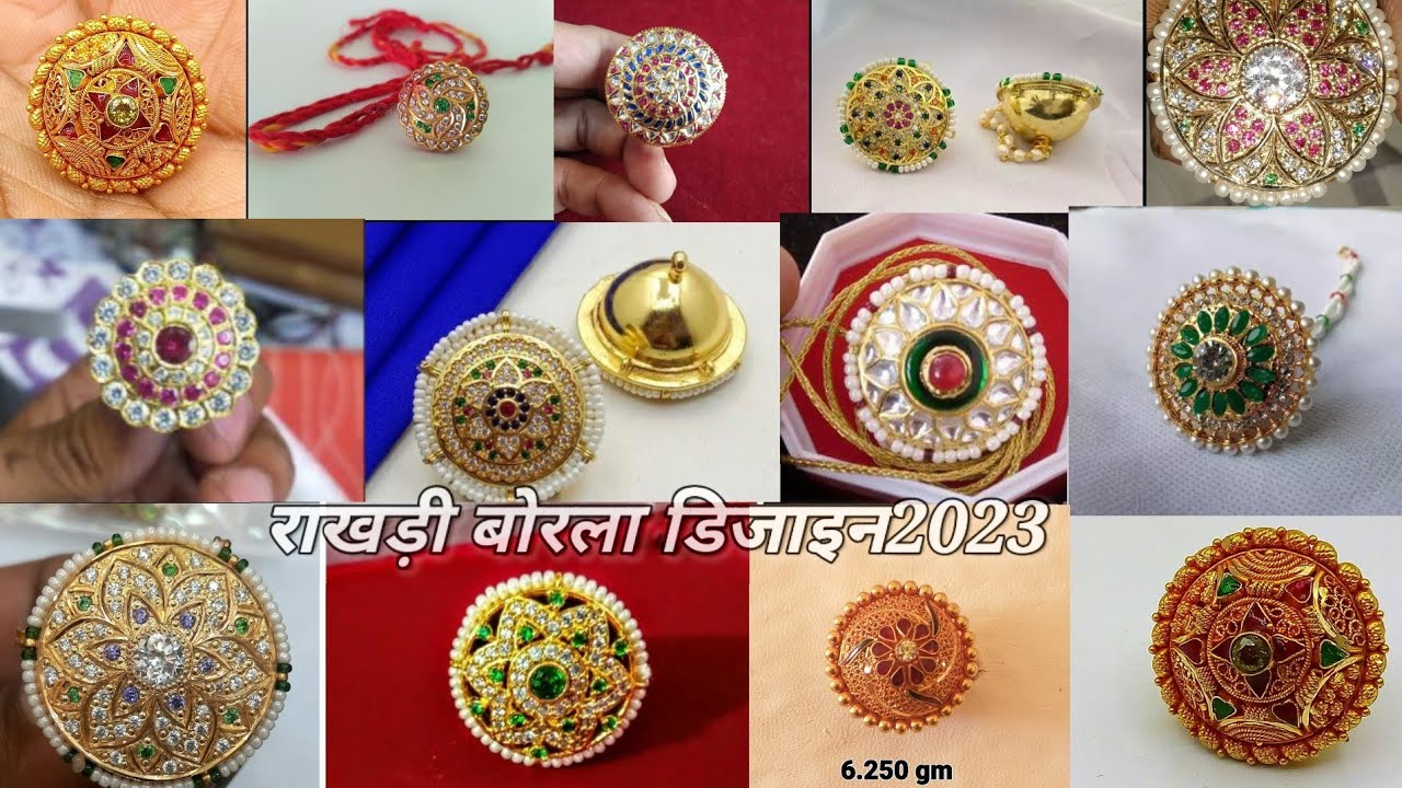 latest new gold Rajputi rakhdi borla design2023|rakhdi borla design|♨️राजपूती जड़ाई बोरला डिजाइन/bjm