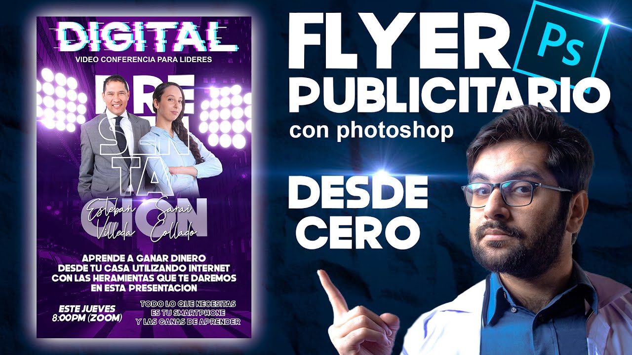 MASTERCLASS DE PHOTOSHOP Como hacer un FLYER publicitario para evento en Photoshop