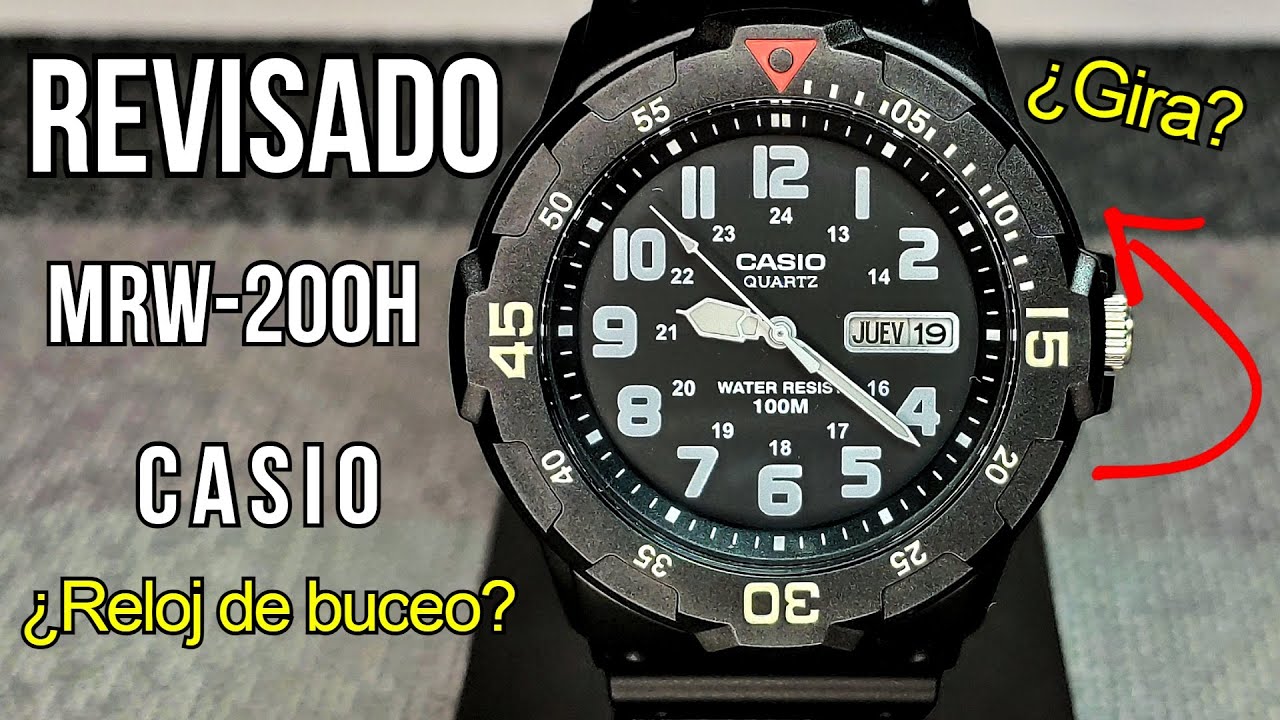 Unboxing y revisado Casio MRW-200H reloj de buceo de cuarzo con fechador, accesible y resistente