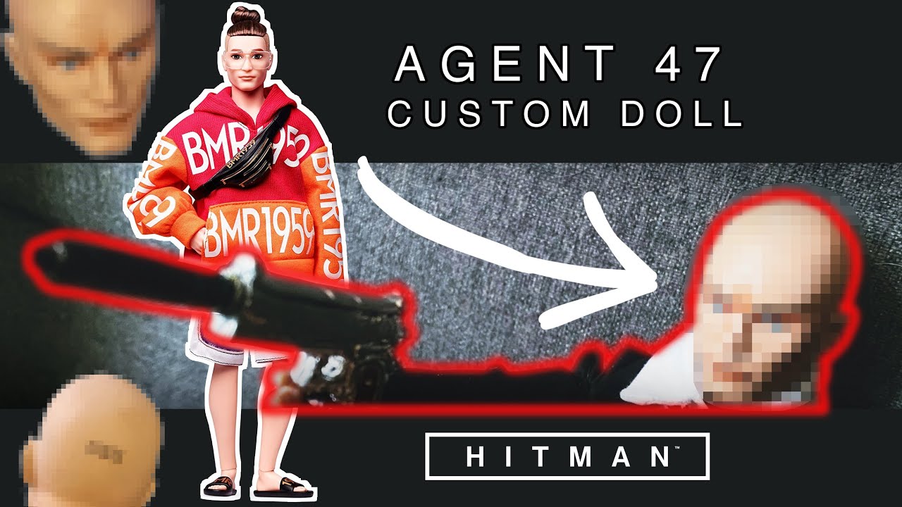 Agent 47 (Hitman 1-3) ♦ doll repaint ♦ Ken BMR 1959 OOAK