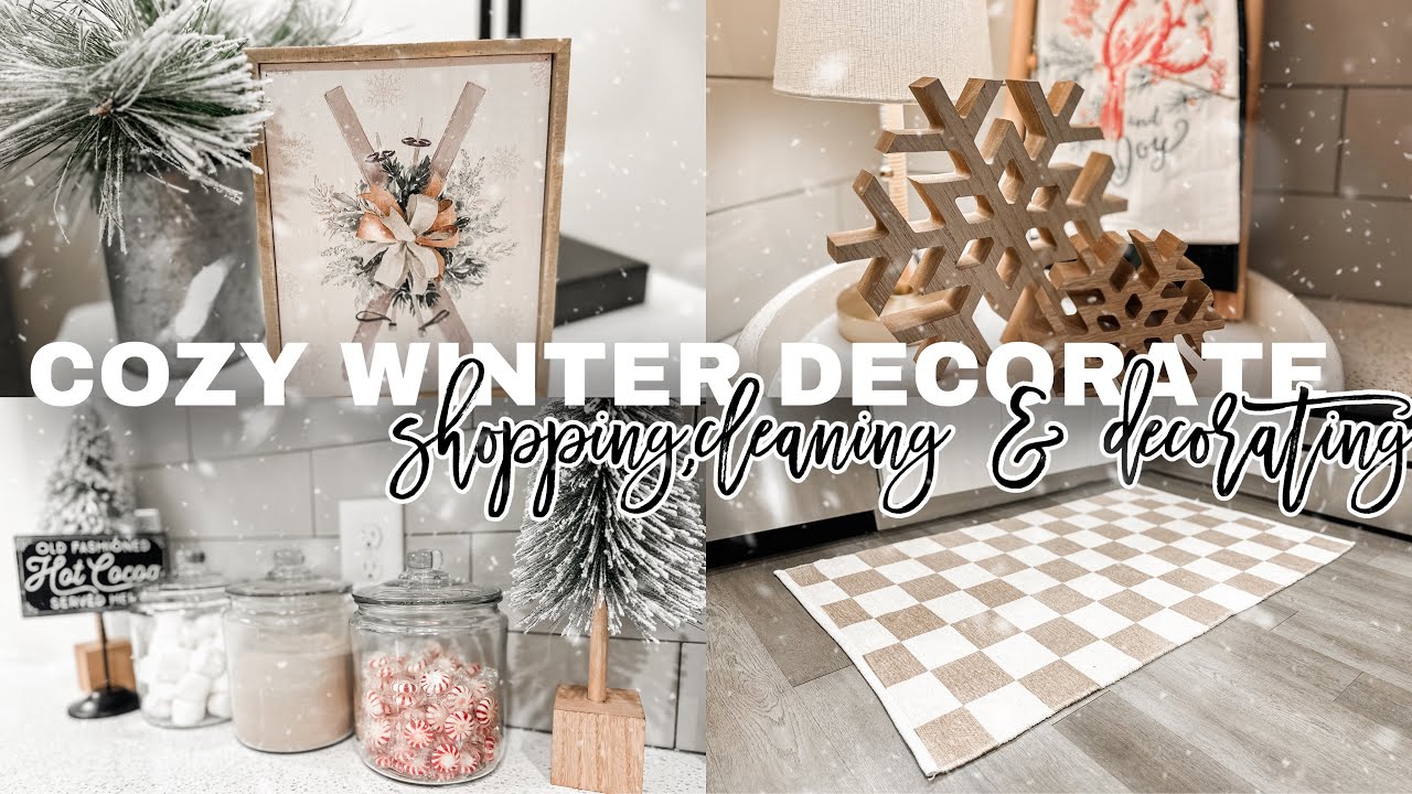🌨️ NEW! 2024 WINTER DECORATE WITH ME / DECORATING AFTER CHRISTMAS / SHOPPING, CLEANING & DECORATING