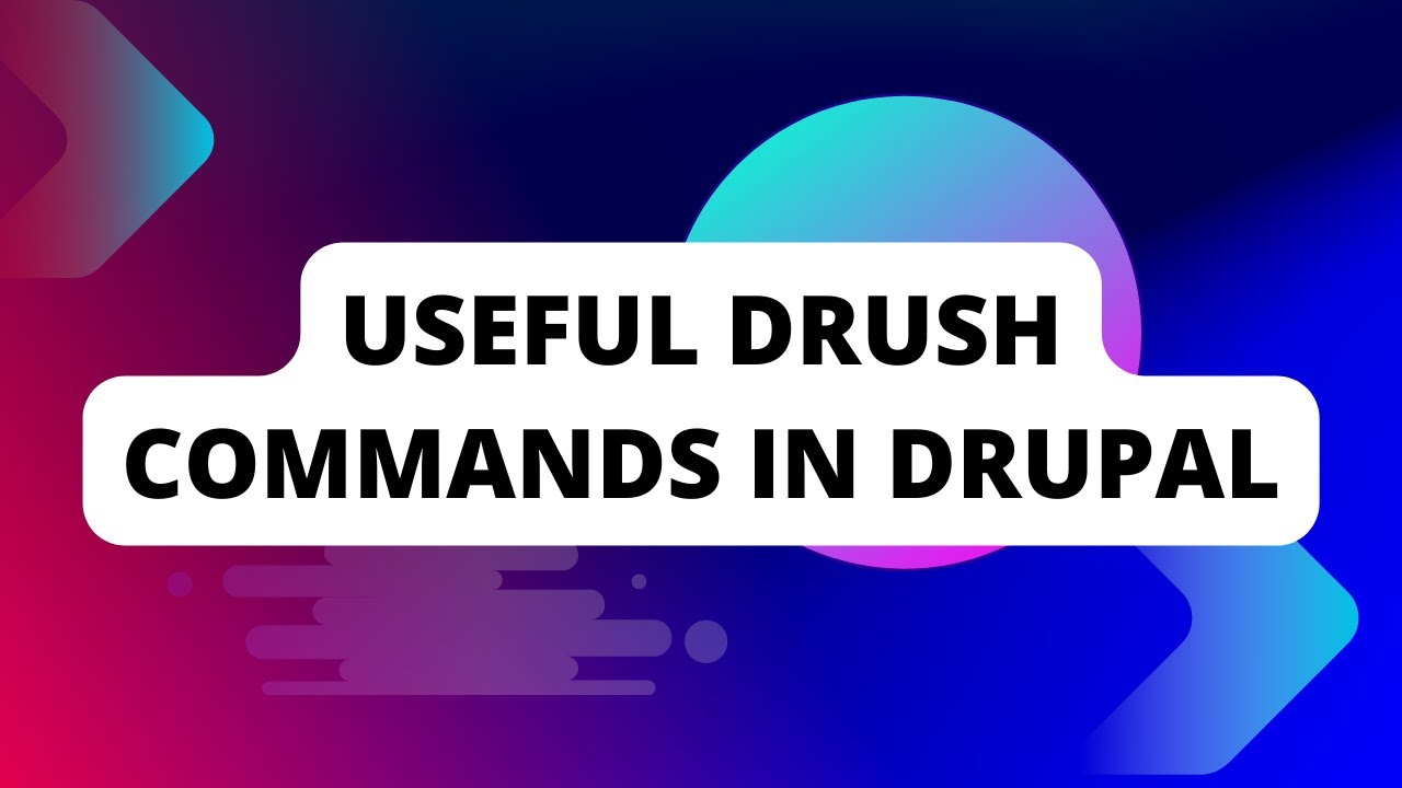 Drush commands in Drupal.