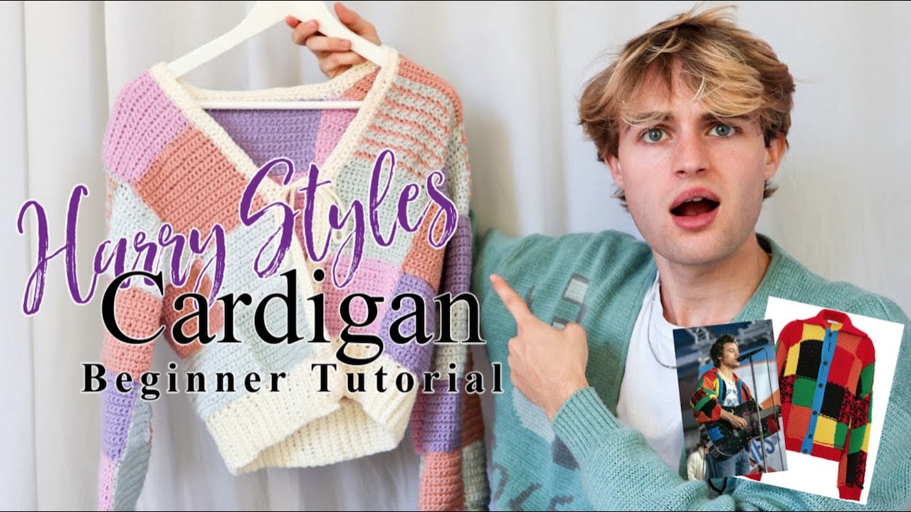 HARRY STYLES CARDIGAN BUT CUTER | Beginner Crochet Tutorial | Henri Purnell