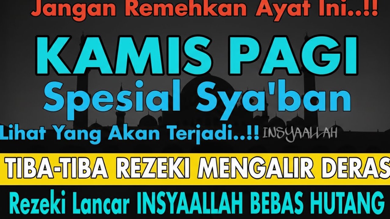 Putar Ayat ini Di Bulan Sya'ban - Segala Hajad Dikabulkan, Rezeki Mengalir Deras, Aamiin