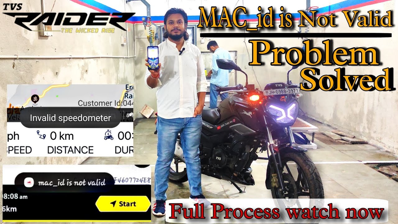 MAC_id is not Valid TVS Raider ll  Invalid speedometer TVS Raider  ll Problem Solve😊 ll
