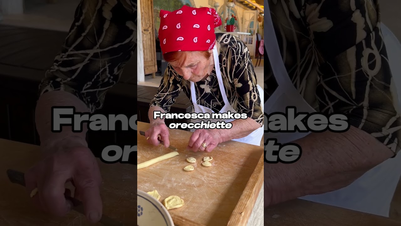 78yr old Francesca makes orecchiette!  #puglia  #pasta  #freshpasta