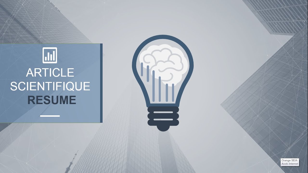 كيفاش نكتب ملخص مقال علمي Rédaction du résumé d'un article scientifique