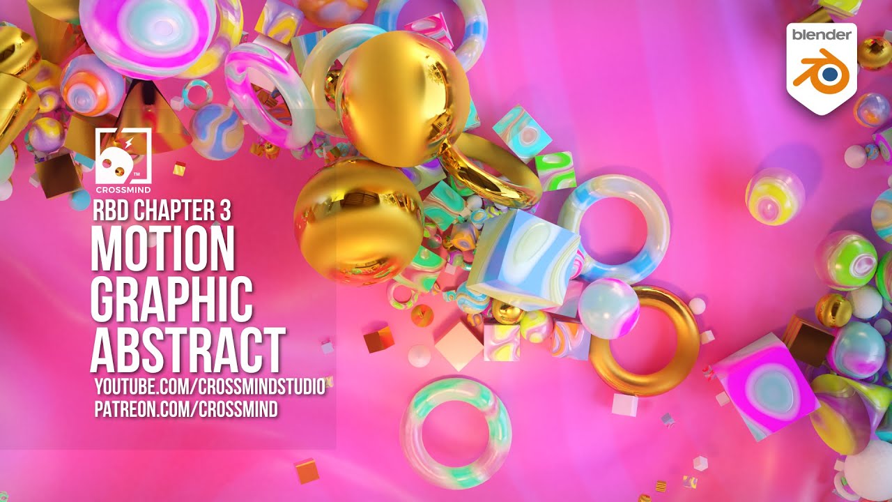 Motion Graphic Abstract - Blender RBD  Simulation - Chapter 3
