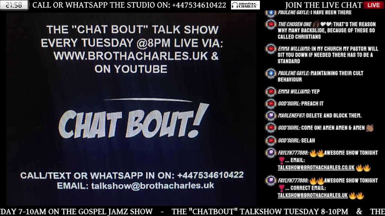 THE CHATBOUT TALKSHOW - 27.09.2022 - TOPIC: IS YOUR PAST OR PEOPLE THAT KNOW OF YOUR PAST HOLDING&hellip;