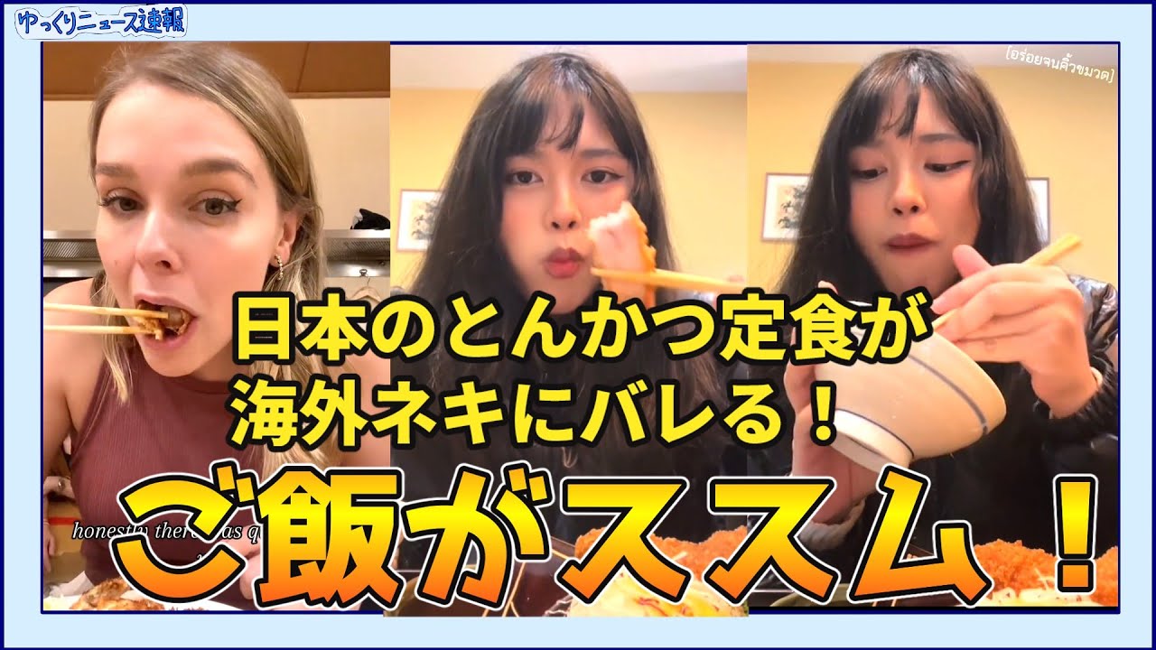 【海外の反応】日本のとんかつ定食が海外ネキにバレる！【日本食】